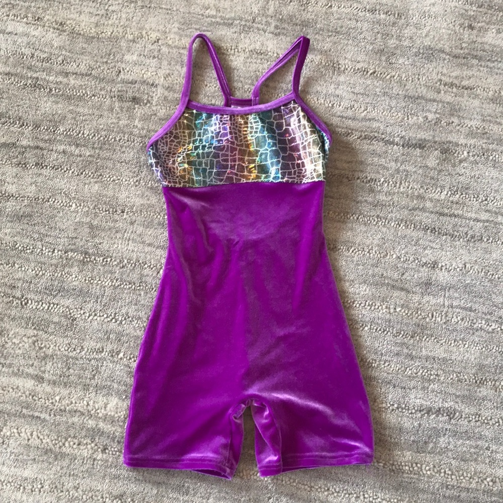 Motionwear girl’s velvet sparkle leotard s…